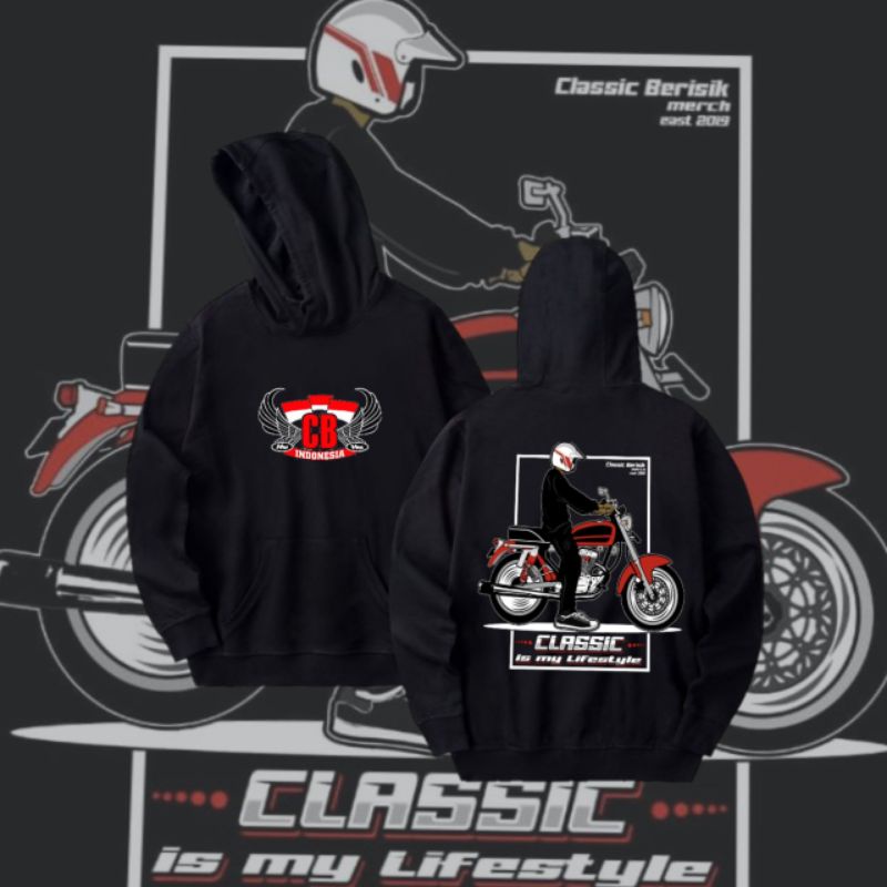 JAKET HOODIE CB INDONESIA HONDA GANK | HOODIE PREMIUM