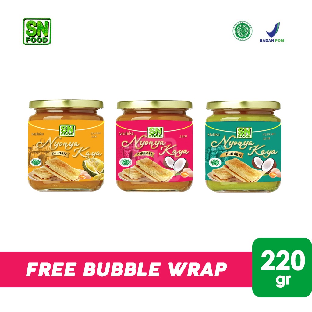 

Selai Roti Toast Nyonya Kaya SN Food / Fruit Jam (Botol Kaca 220gr)