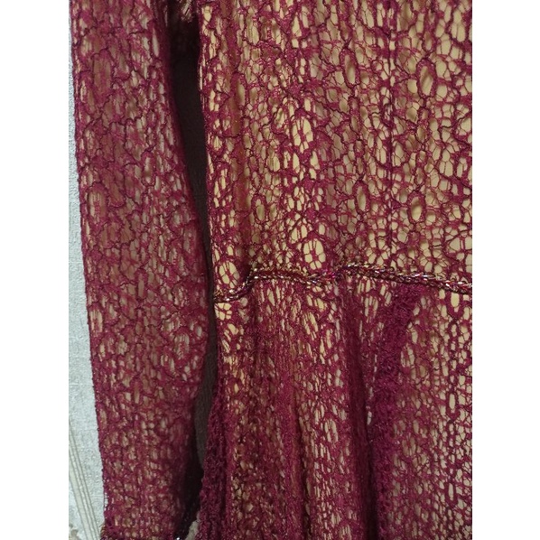 GAUN PESTA / DRESS BROKAT PRELOVED