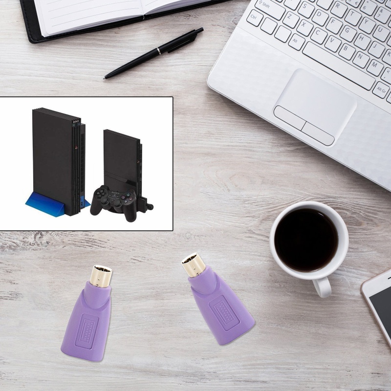 Btsg Untuk Konsol PS2Game Male to USB Female Adapter Portable Konverter Anti Oksidasi Mini Male Adapter Untuk Mouse