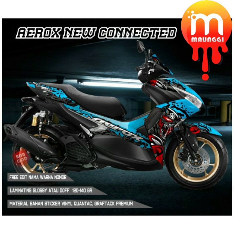 Decal aerox 155 full body Striping motor aerox conected full variasi Sticker aerox full body