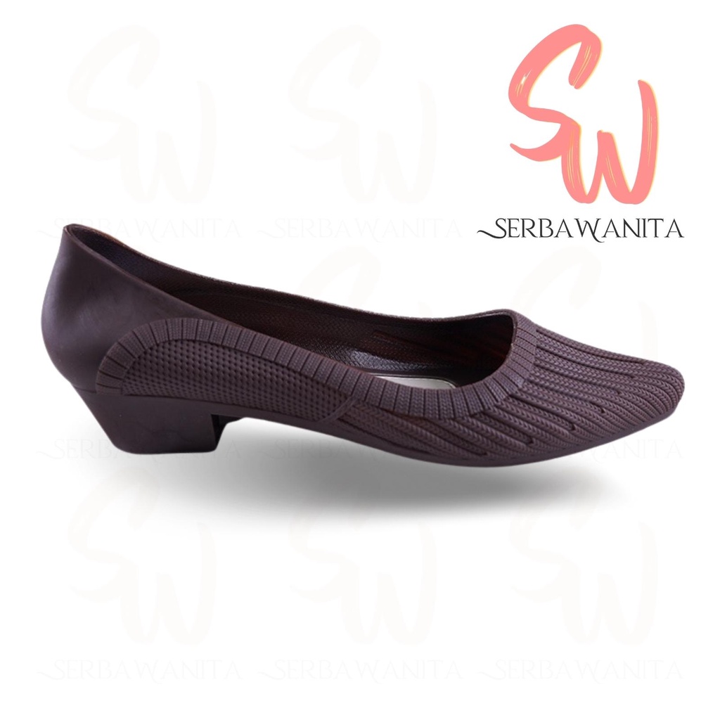 Sepatu Wedges Jelly Kantor Wanita Korea Terbaru Porto FSN