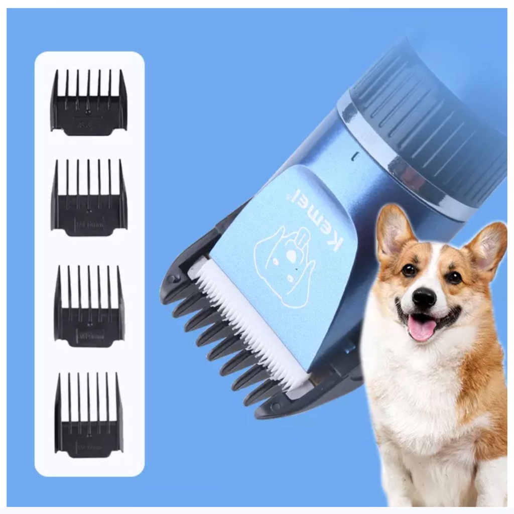 Alat Cukur Rambut KM CW 12 Pet Clipper Bulu Hewan Anjing Kucing Kelinci Rechargeable  Mesin Pemotong Bulu Elektrik Cukuran Kemei KM CW12