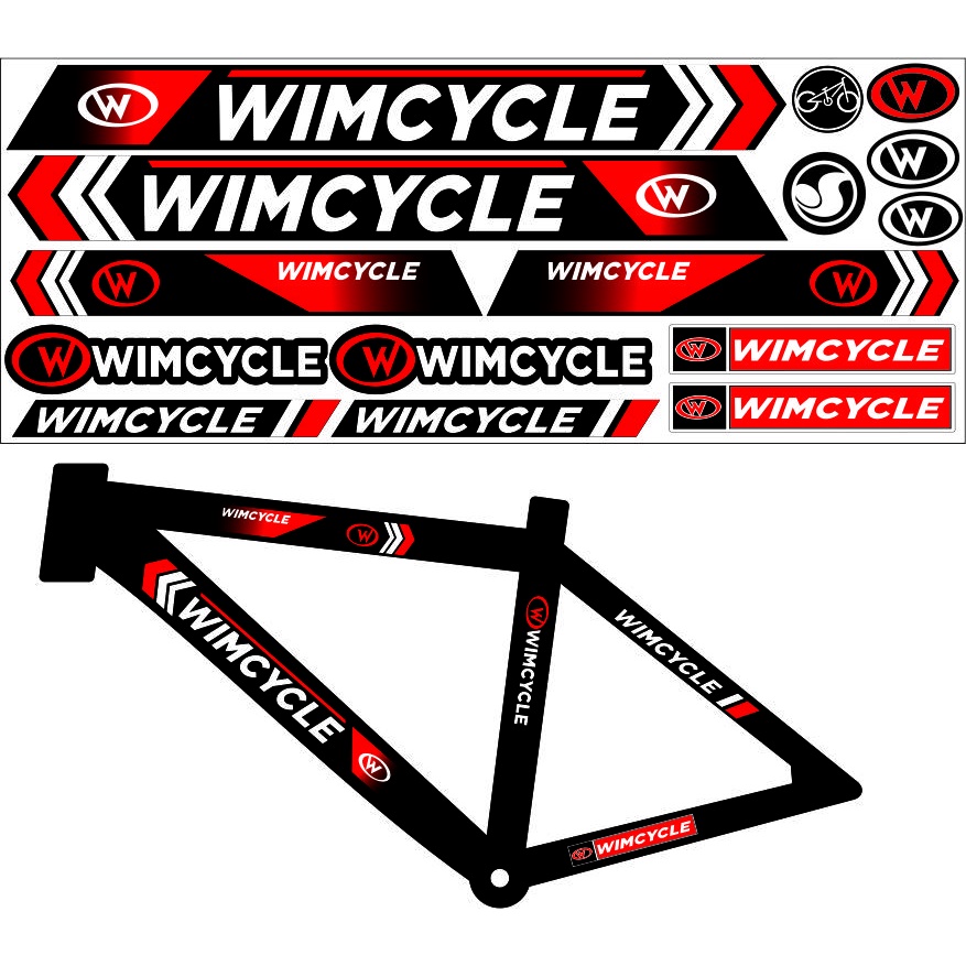 COD / STICKER ALL SEPEDAH WIM VARIASI BIKE STIKER POLET ALL SEPEDA STRIPING MOTIF WIM-CYCLE STRIPING