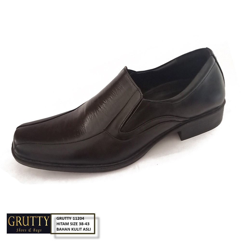 Grutty 11204 Sepatu pantofel hitam pria sepatu formal pria sepatu pria sepatu kantor sepatu kerja