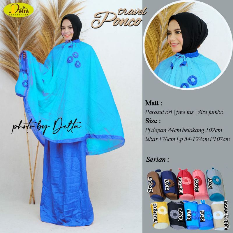 Mukena Parasut Size Jumbo Ponco Mukena Travel Mini