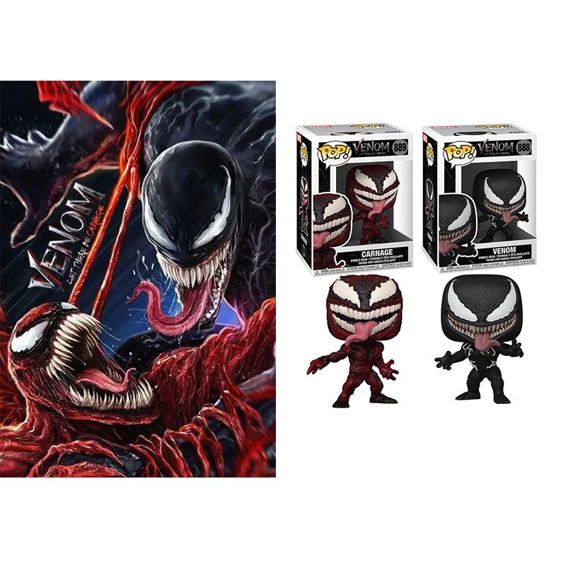 Pop Movies Venom Funko #888mainan Carnage Vinyl Action Figure Model Kolekte