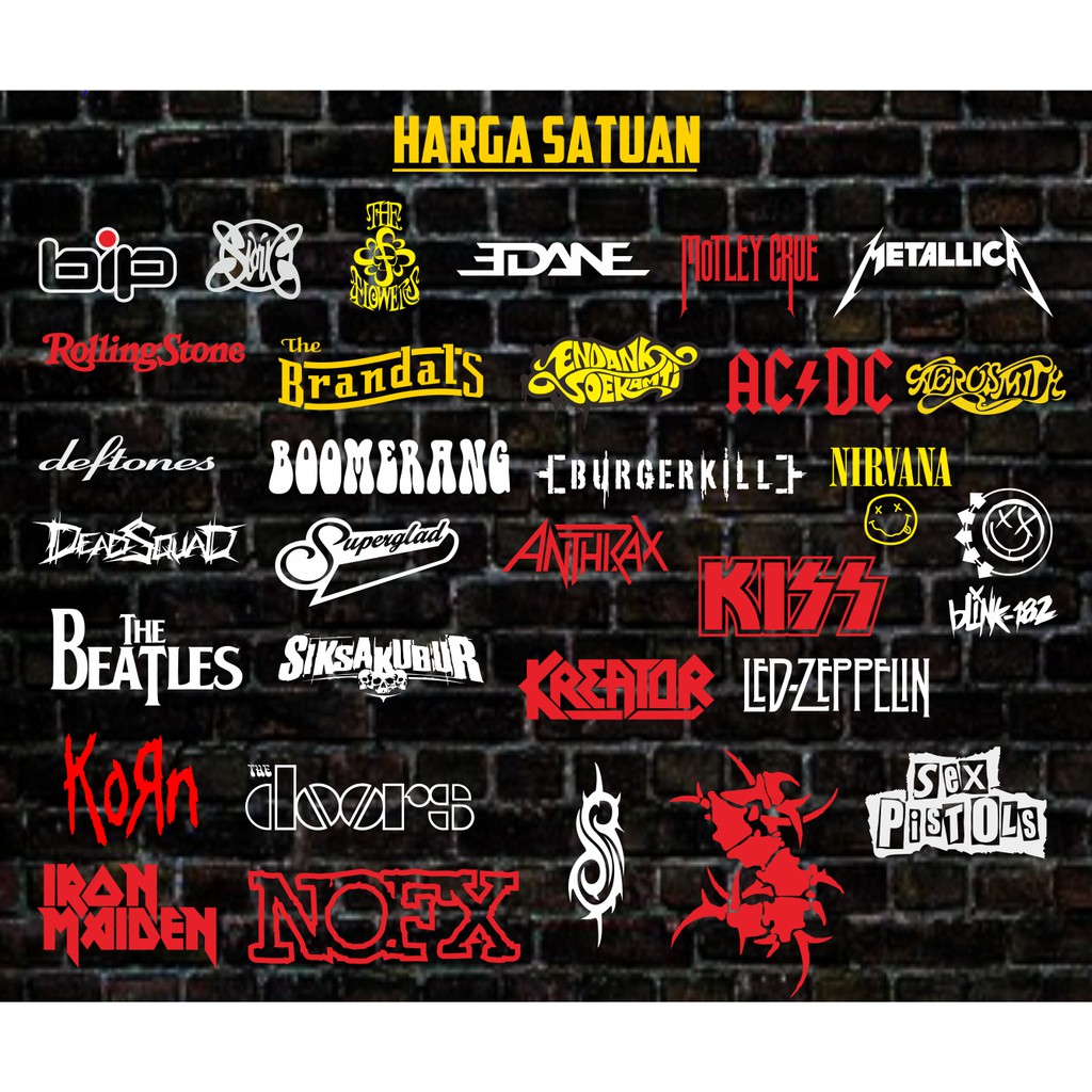 

cutting sticker logo band isi 2 sticker