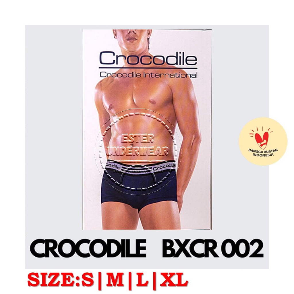 Celana Boxer Pria CROCODILE BXCR 002 ISI-2 PCS