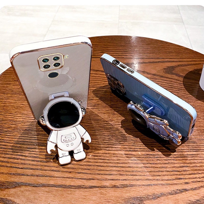 Casing Ponsel Untuk Xiaomi Redmi Note9 4G 9S Note 9 Pro Max Warna Permen Astronot Stand Deluxe Kamera Case