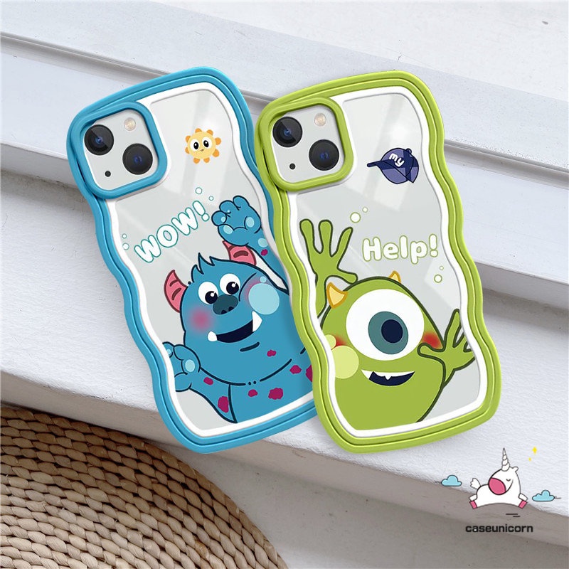 Casing Oppo A17 A17K A16 A12 A57 A15 A78 A77s A95 A55 A3s A1K A16K A96 A5s A53 A9 A5 A54 A74 A76 A7 F9 A16E A16s A52 Reno 8T 7z 8z Cartoon Monster University Soft Wavy Edge Case