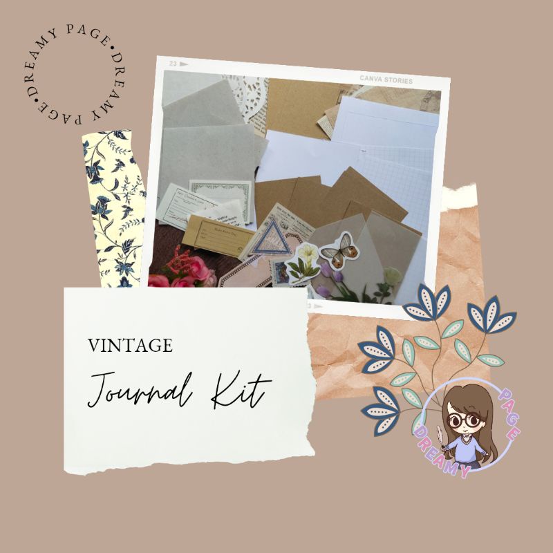 

44pcs Journal Kit Vintage scrapbook Bullet Journal Set murah BUJO scrapbooking vintage set