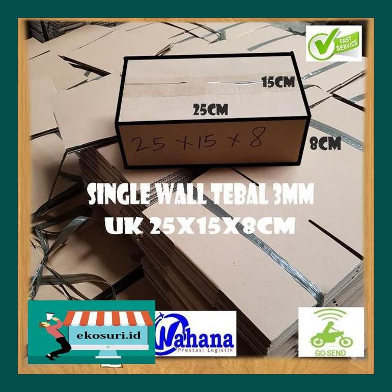 

S504Ek0 Kardus/Box/Karton Polos Uk25X15X8 Ju4Leko0