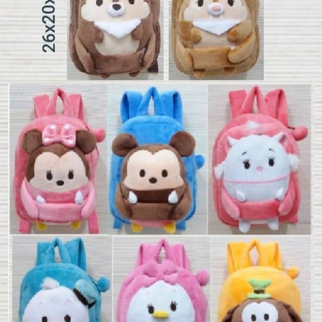 Tas ransel boneka timbul import karakter