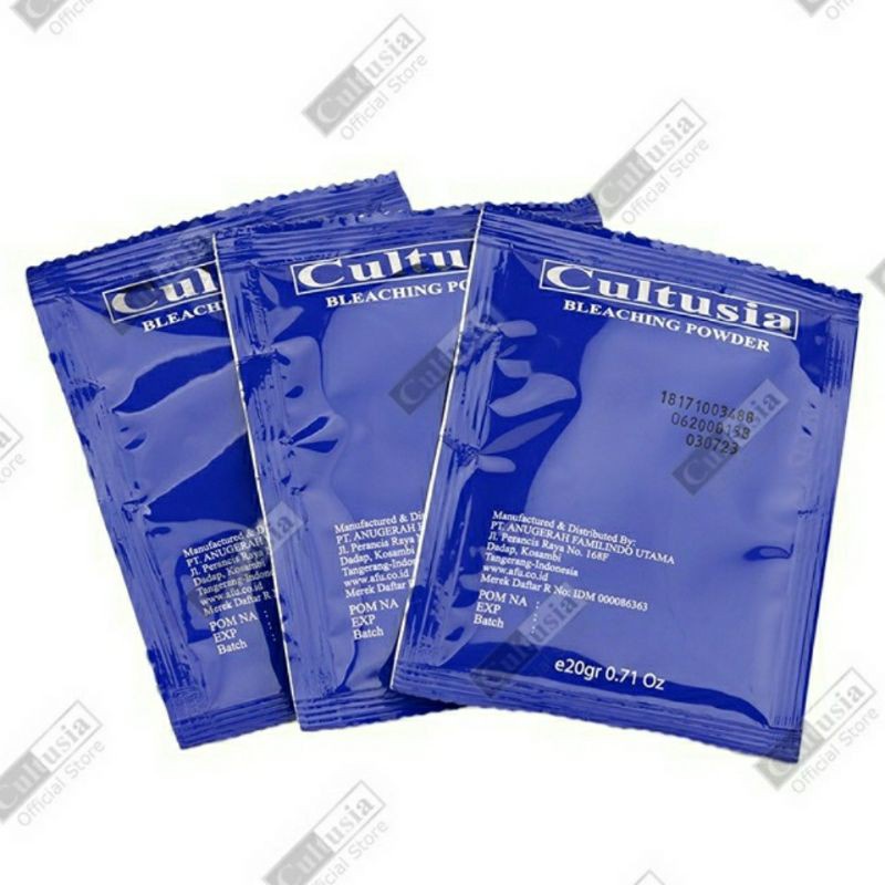CULTUSIA Bleaching Powder 0/00 Sachet - Bubuk Perawatan Warna Rambut Berwarna