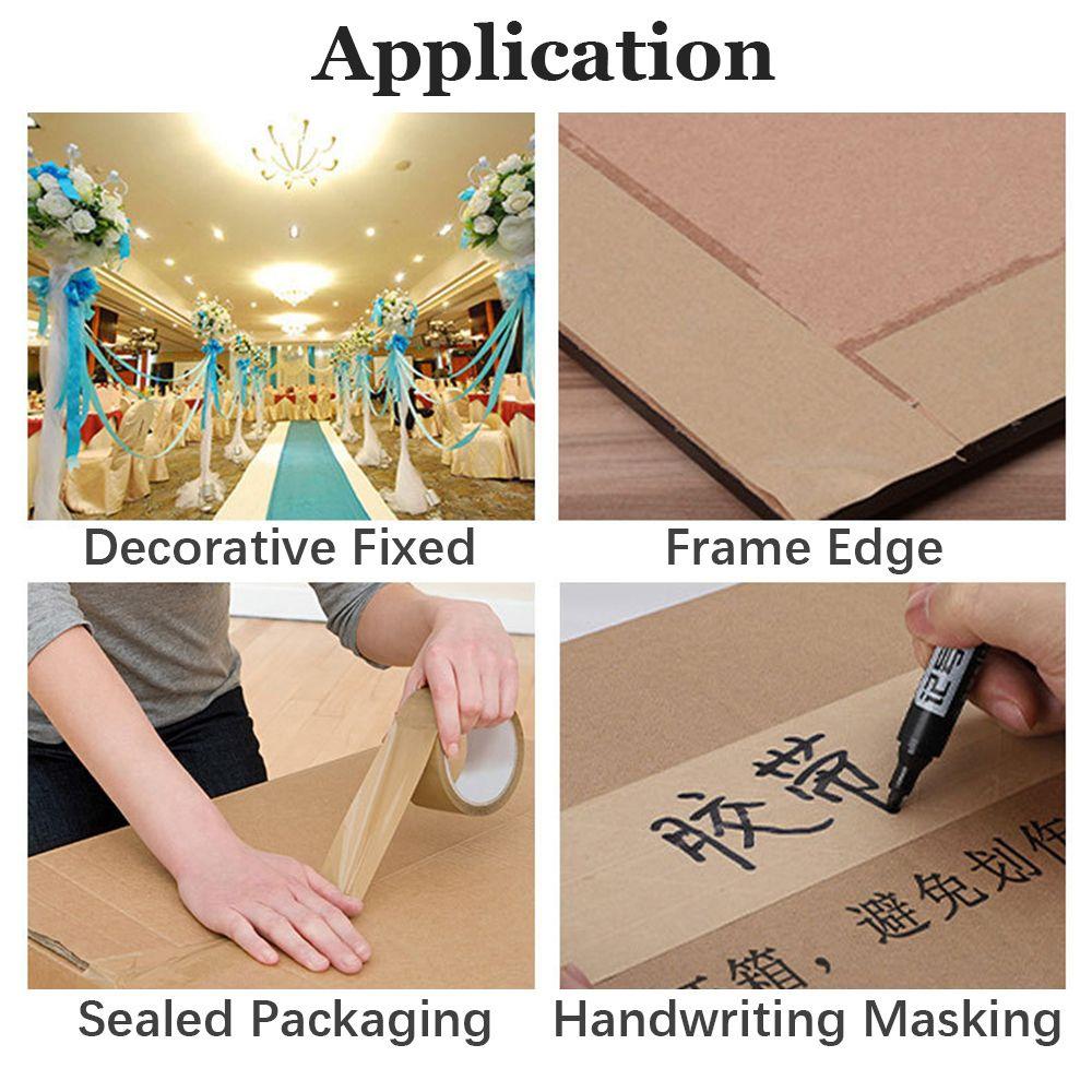 TOP Kraft Paper Tape Bingkai Foto Hand-tear Writable Sealing