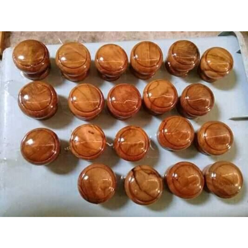 knop kayu jati / pegangan kayu / tarikan laci / tarikan lemari / tarikan loker / knop