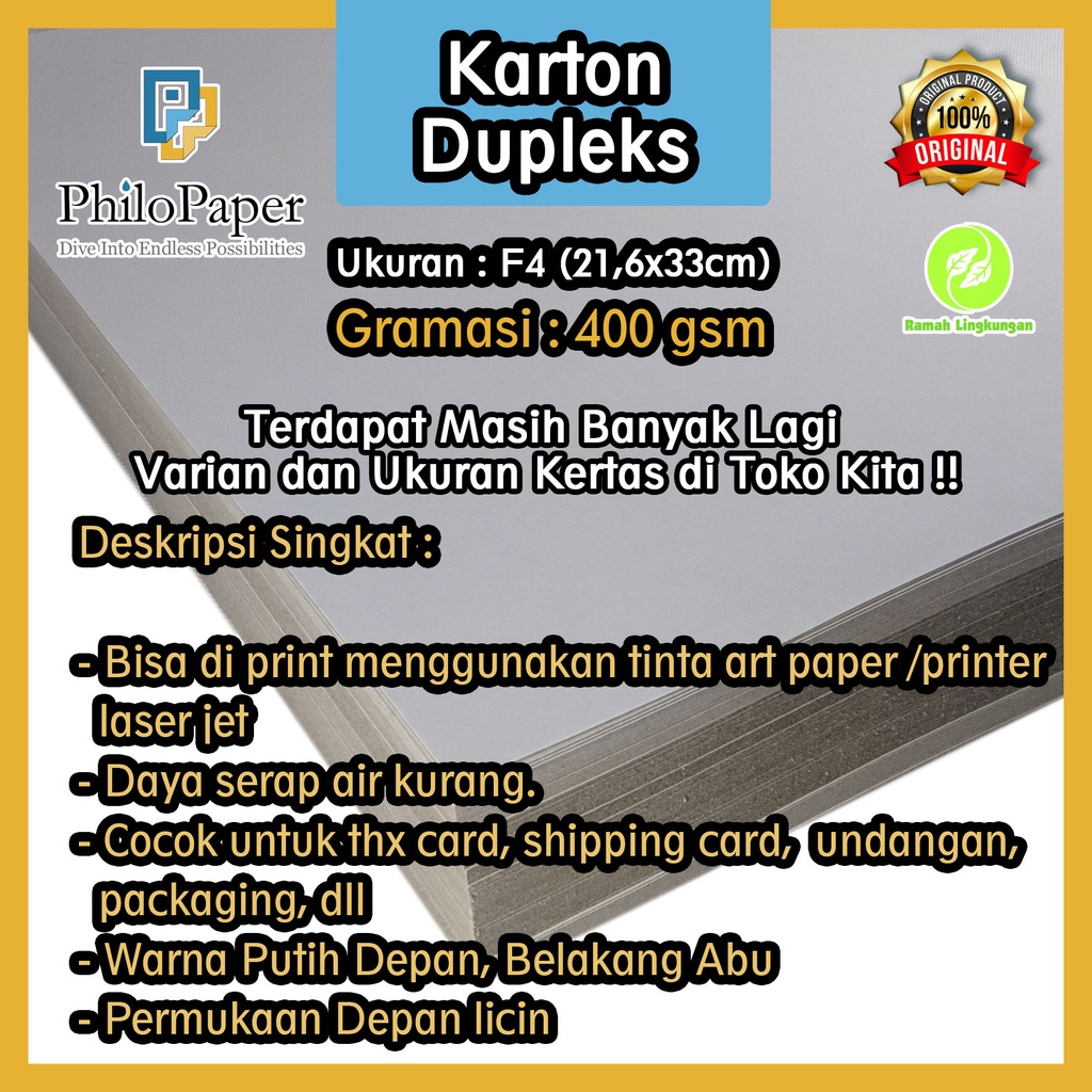 

Karton Duplex 400 Gsm F4