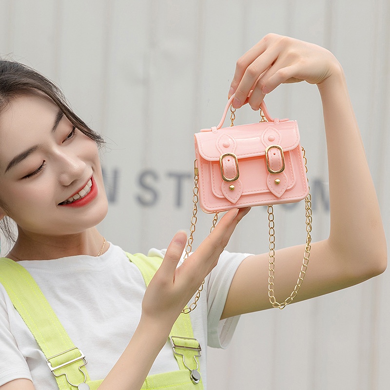 MINI BAG BELT/TAS SELEMPANG JELLY WANITA/TAS KOREAN STYLE/TAS VIRAL IMPORT 9077