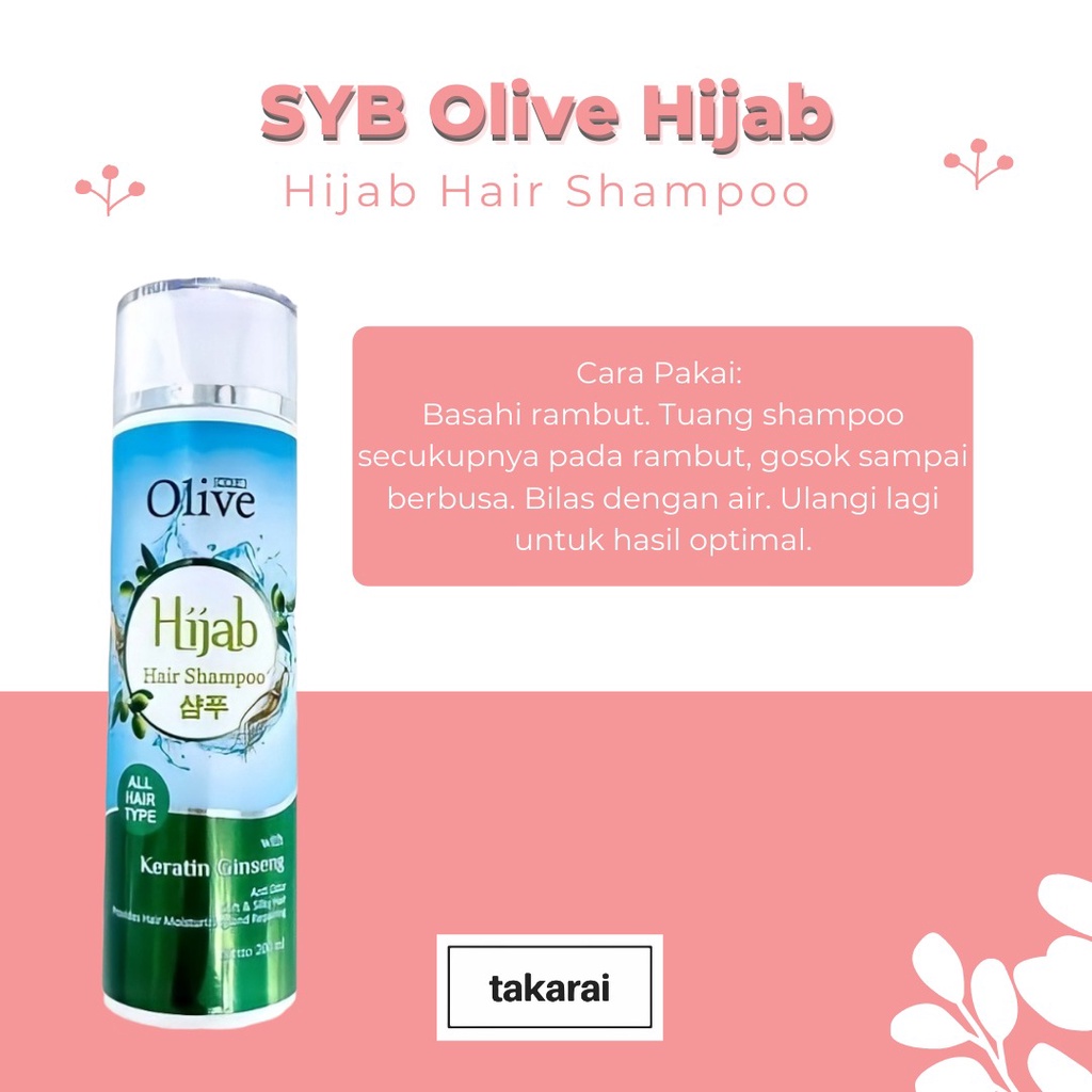 [COD] SYB Olive Hijab Shampoo Keratin Ginseng Formula Khusus Wanita Berhijab Perawatan Rambut Anti Kusut - BPOM