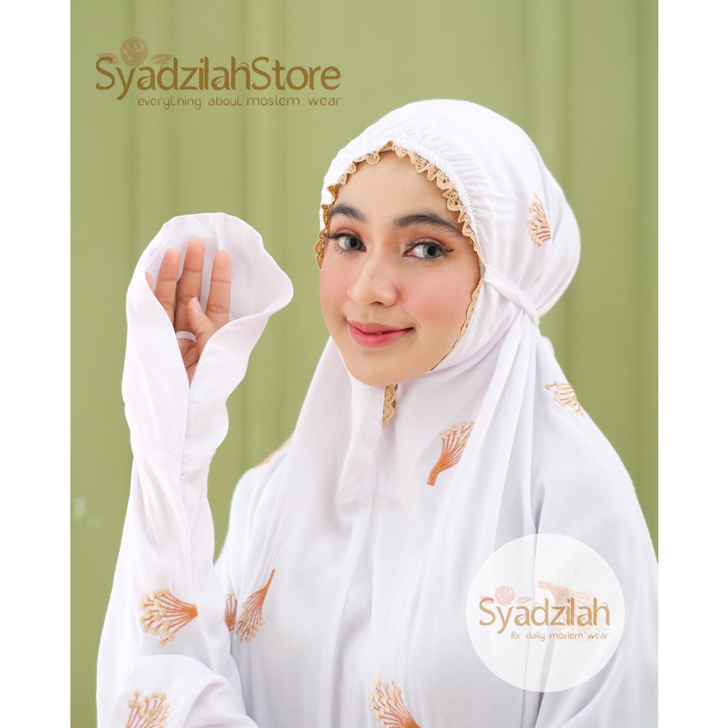 SYADZILAH - Mukena Terusan Bordir Elegant Katun Rayon