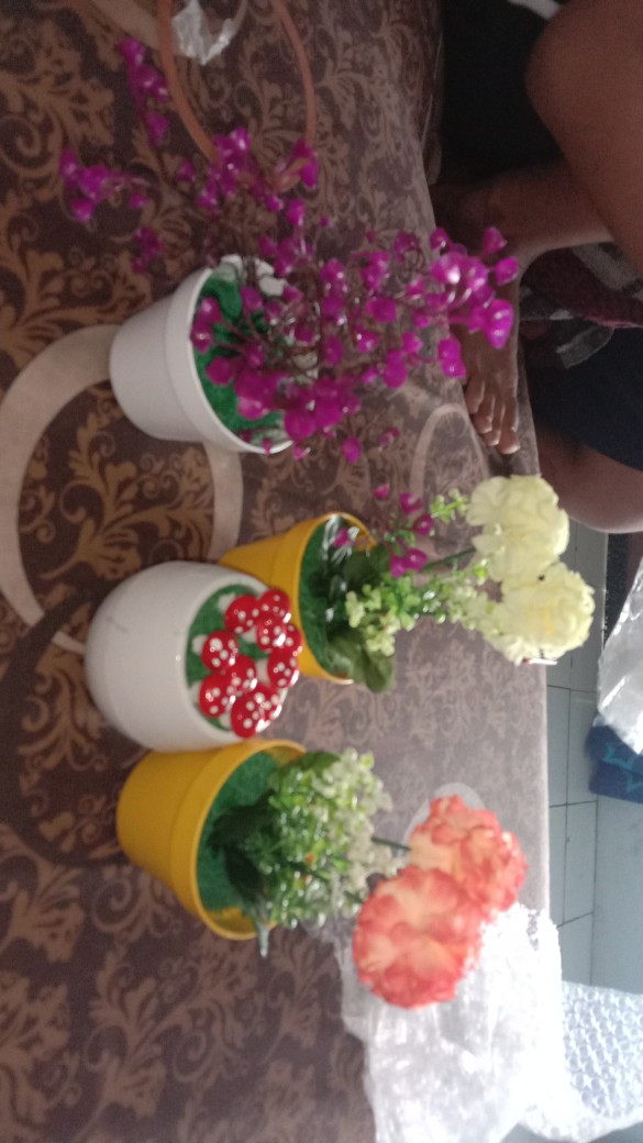 Hiasan Jamur Mini Pot + Jamur/ Bunga Plastik / Bunga Artificial / Hiasan Shabby / Home Decor
