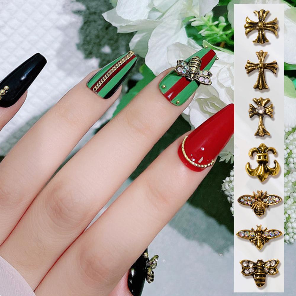 AUGUSTINA Augustina 3D Nail Art Dekorasi Fashion Menawan Paku Keling Perhiasan DIY Nail Art Ornamen