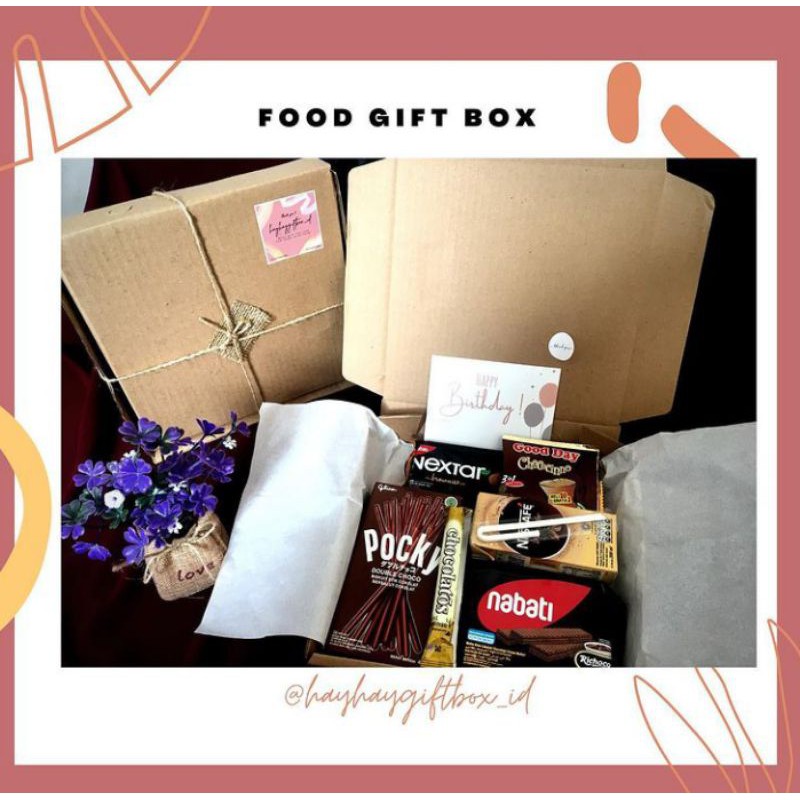 

Gift Box/ Kotak Hadiah (versi food/makanan)