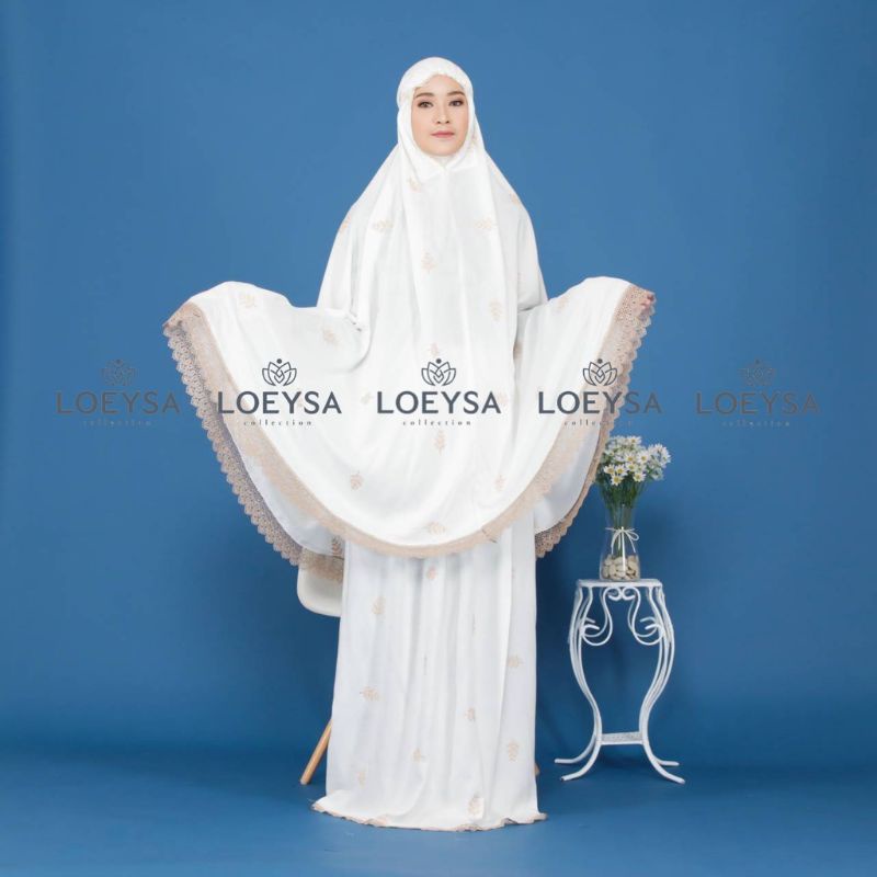 Mukena Rayon Bordir Tropical Loesya Dewasa