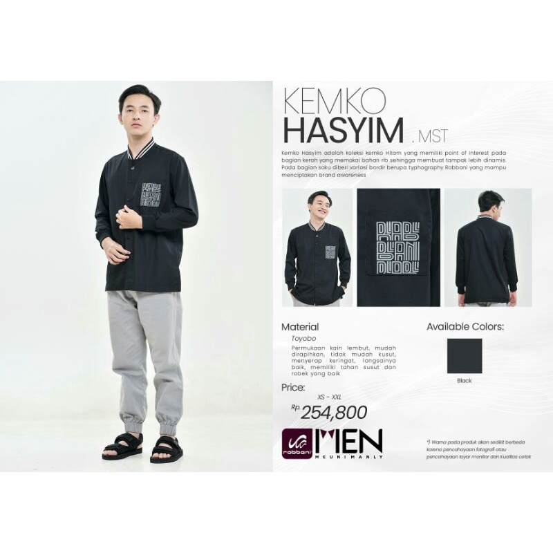 Kemko Hasyim Rabbani - Baju Koko Rabbani - Kemeja Koko Hasyim Rabbani - Baju Koko Hitam Rabbani - Ba