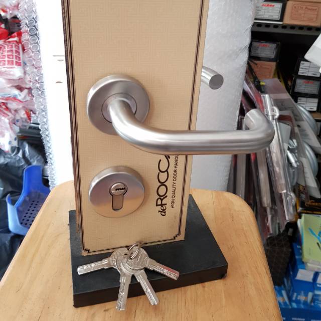 Kunci pintu roses stainless 304 anti karat + body lidah PROMO TERMURAH