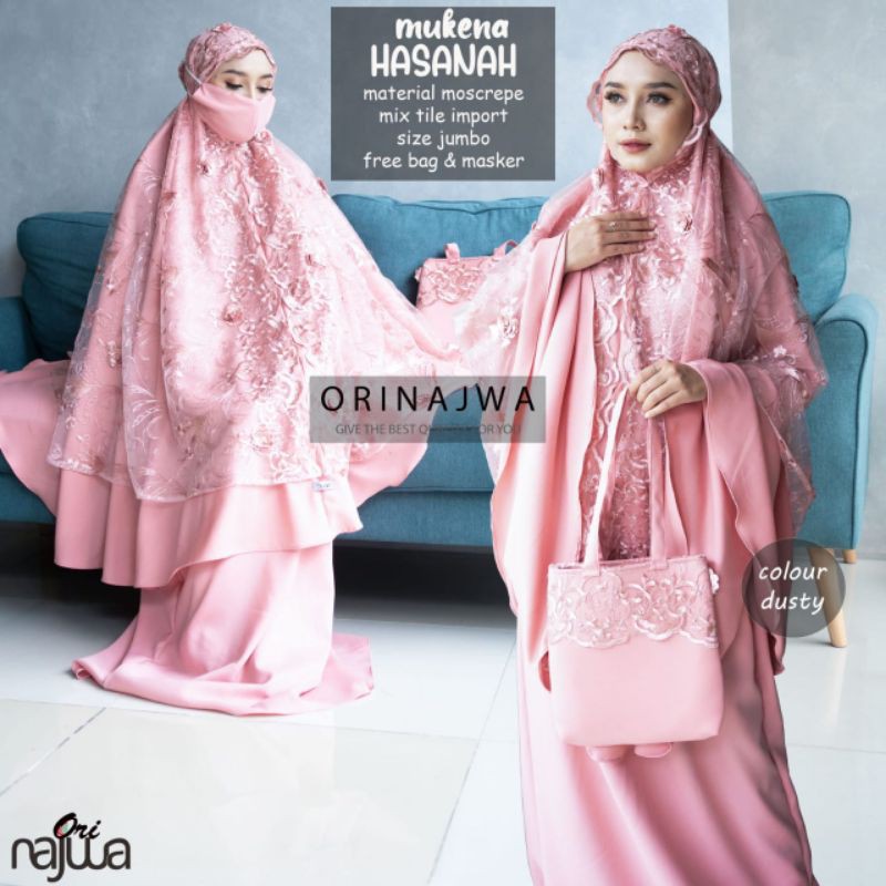 HASANAH mukena abawa TILE bordir brokat