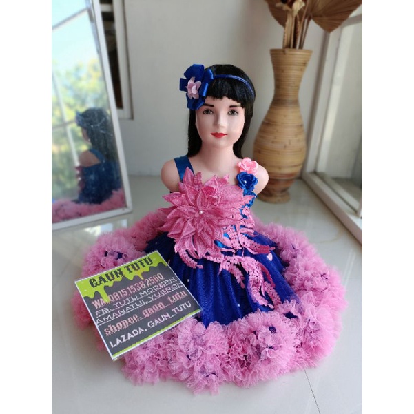 gaun tutu anak perempuan mewah dress elegan