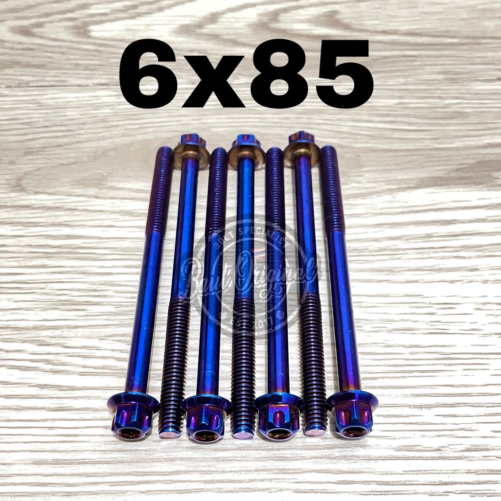 Baut probolt 6x85 blue new model drat 10 panjang 8.5cm ori thailand