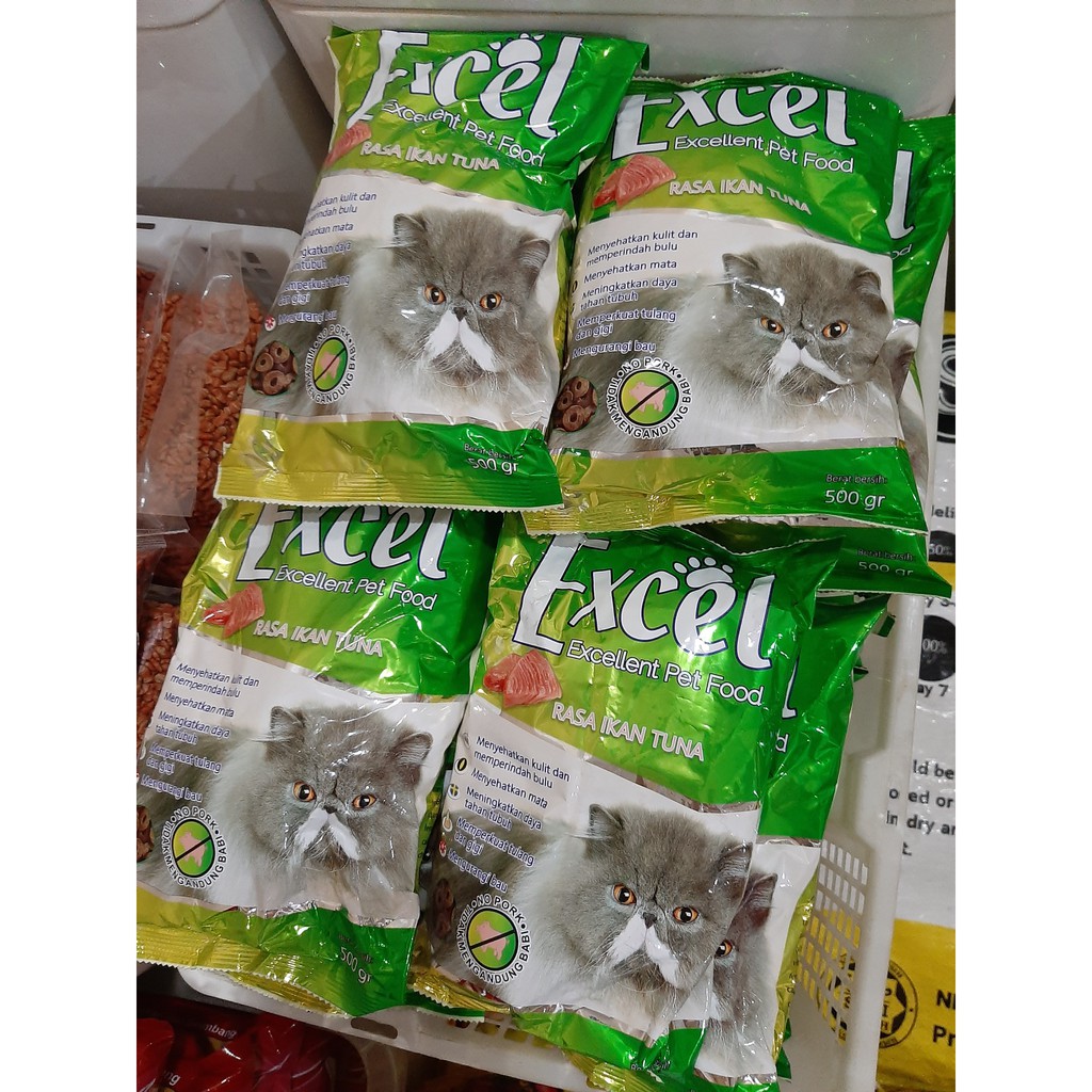 MAKANAN KUCING ADULT MERK EXCEL 500GR FRESHPACK