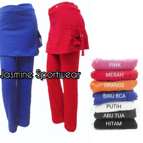 Terlaku» bu-410 Celana Senam Rok Kantong Cargo TC Spandex ☆