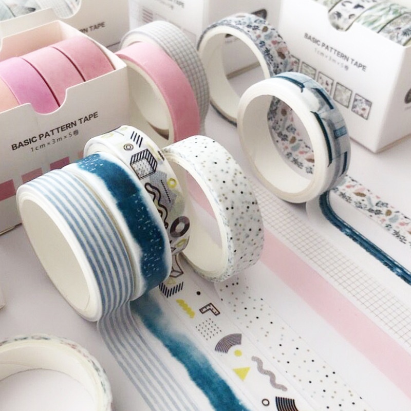 5 Roll/set Washi Tape Scrapbooking Tape for Scrapbooking DIY School Office Supplies Student Cute Gift