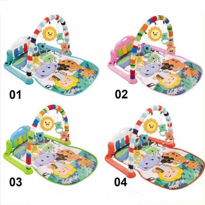 TokoPapin Play Gym Anak Bayi Play Mat Piano Rattle Mainan Edukasi Anak Bayi Newborn Playgym