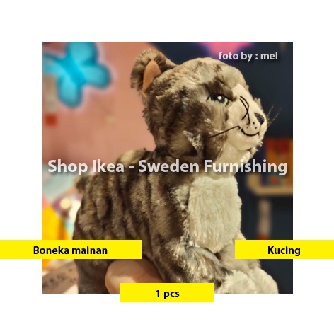 SIKLILLEPLUTT Boneka, kucing abu-abu/putih