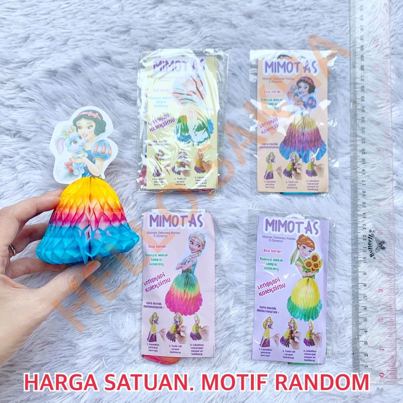 MAINAN MIMOTAS PRINCESS KERTAS KERAJINAN TANGAN WARNA WARNI LUCU BAGUS MERIAH MURAH EKONOMIS SNOW WH