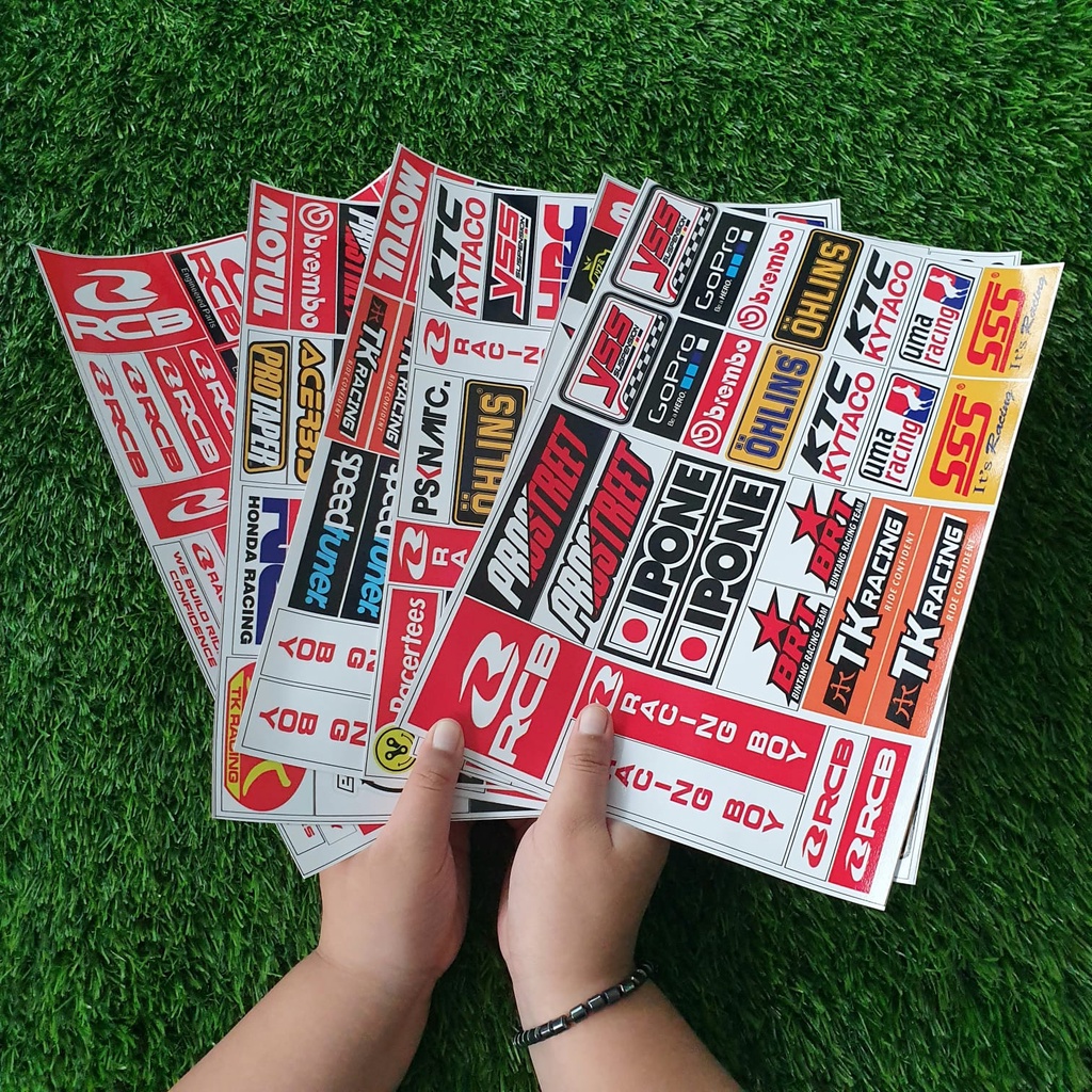 STIKER PACK RACING  ISI 25pcs/27pcs Stiker Racing Stiker Motor Sticker Motor balap