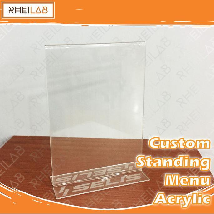 

Cuci Gudang Awal Tahun Standing Menu Acrylic / Menu Berdiri Akrilik Tempat QR / QRIS - Polos Promo