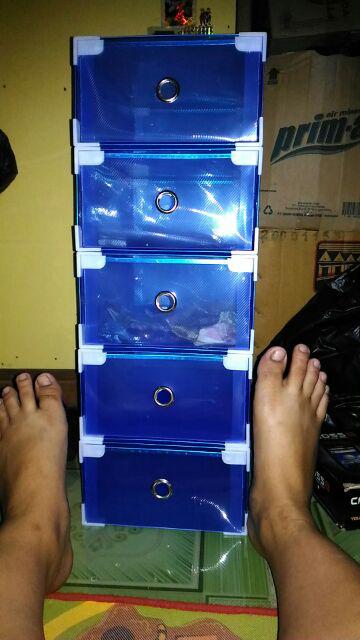 Tgb [ Isi 5 ] Mini Drawer/kotak Sepatu / Shoebox Warna Model Laci List Besi 1 Set Isi 5 Pcs