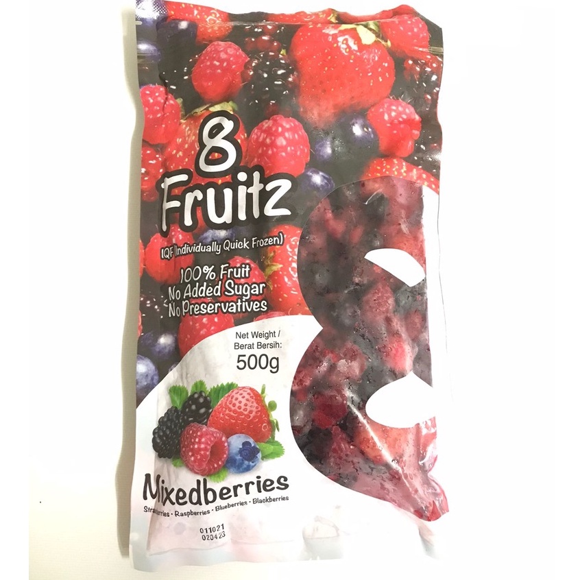 8 Fruitz IQF Mix Berries Frozen / Mixed berries 500 gr