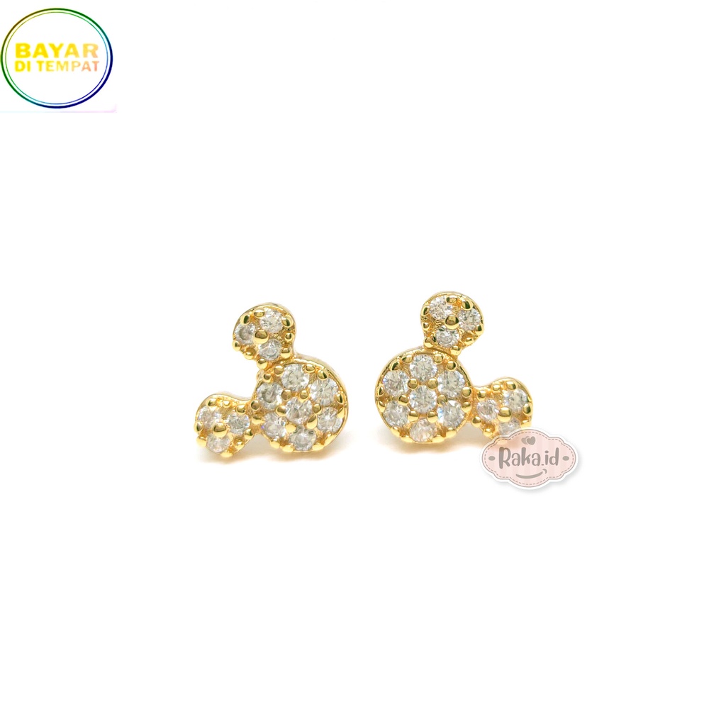 RAKA Acc - Anting Stud / Tusuk Kepala Mickey Perhiasan Aksesoris Wanita 170