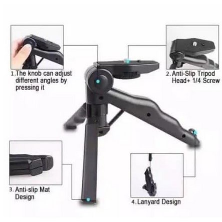 ITSTORE Tripod HP Mini Stand Tempat Dudukan Handphone Holder Tripot Lipat HD32 HD-23 HD 23