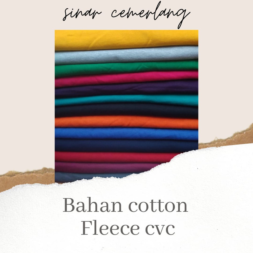 Bahan Kain Fleece Cvc Kiloan Warna Tua