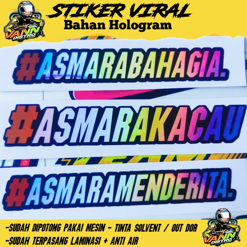 Sticker Asmara Kacau / stiker pack / stiker racing / stiker kata kata / stiker motor