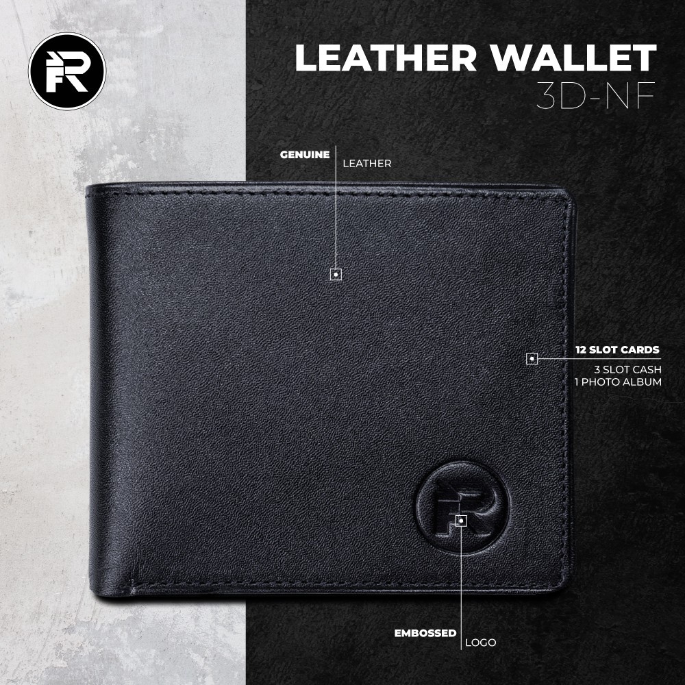 Dompet Pria Kulit Asli Import 3D NF-1