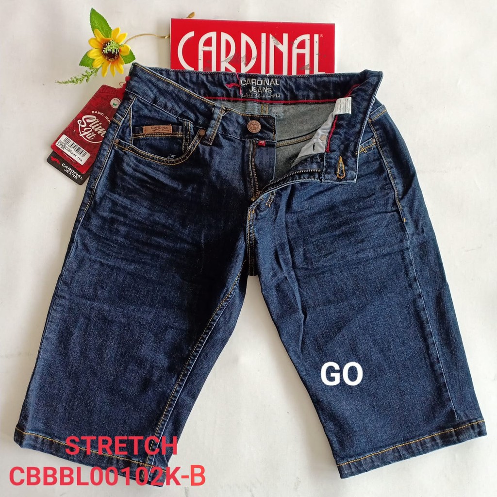 gos CARDINAL CBBBL-2 Celana Pendek Jeans Bermuda Casual Sobek Slimfit Reguler Fit Cowok Dewasa